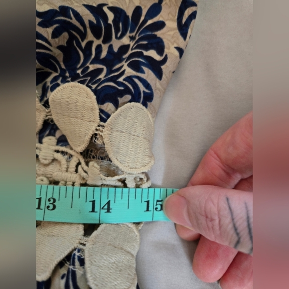 SHEIN | Blue and Cream Lace Midi Dress, Size M (Made Small) - Picture 7 of 7